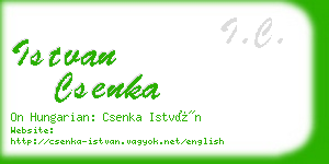 istvan csenka business card